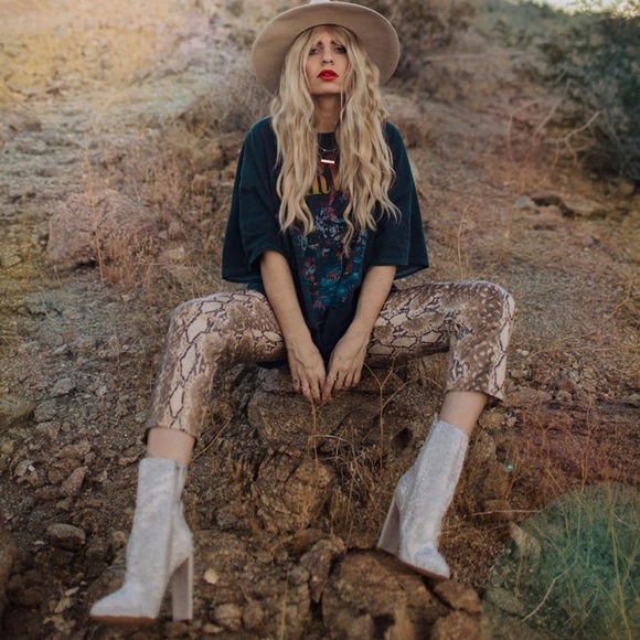 Lovers + Friends Pants - Faux Leather Snakeskin Pants Lovers + Friends Pants - Faux Leather Snakeskin Pants